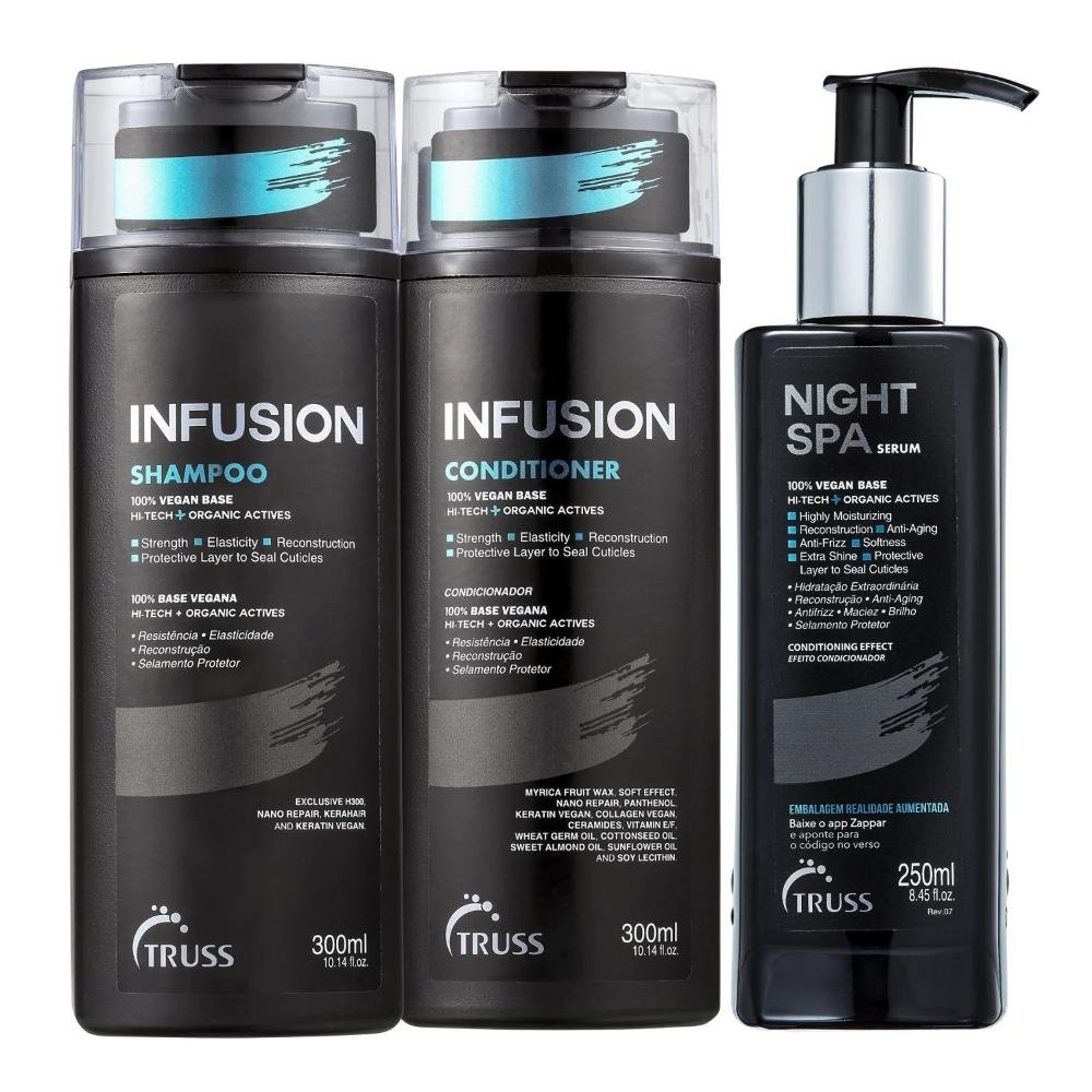 Kit Truss Infusion Shampoo 300ml + Condicionador 300ml + Night Spa 250ml