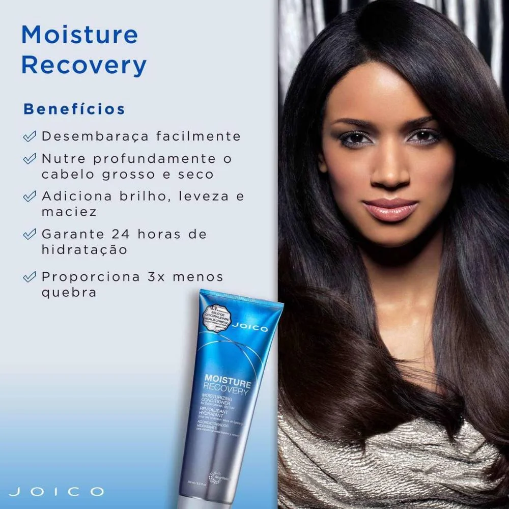 Kit Joico Moisture Recovery -  Condicionador 250ml + Shampoo 300ml ÚNICO 5