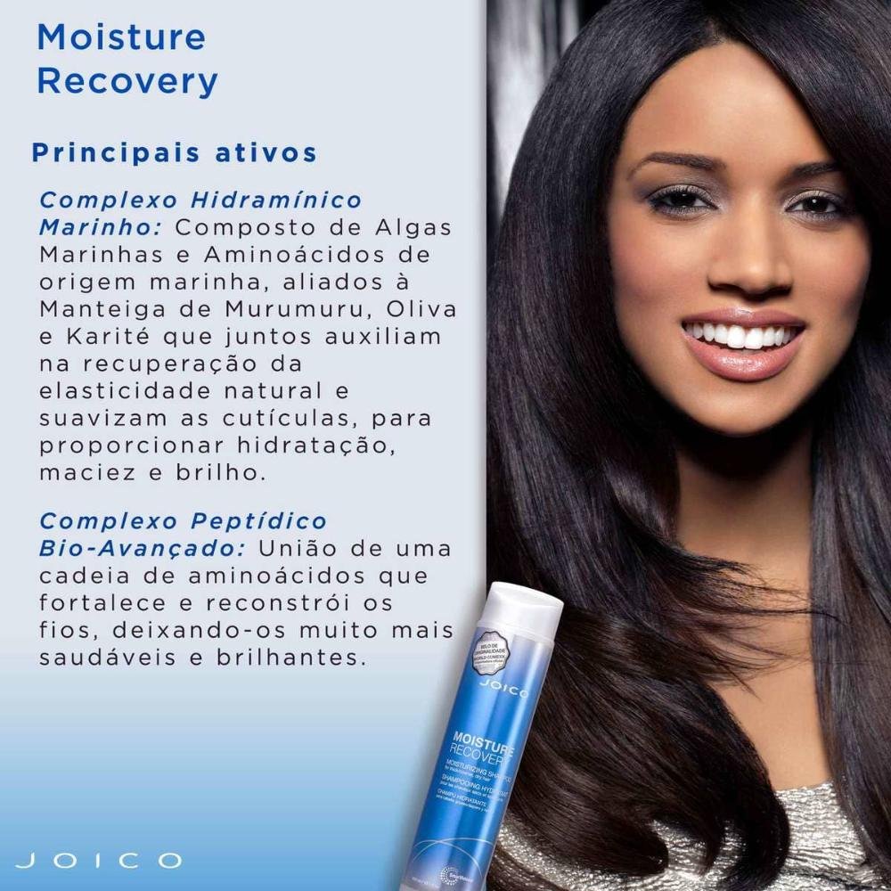 Kit Joico Moisture Recovery -  Condicionador 250ml + Shampoo 300ml ÚNICO 8