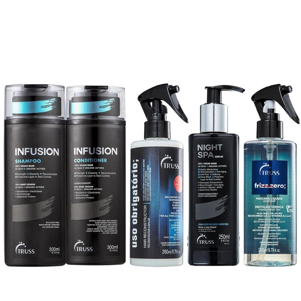 Truss Infusion Shampoo e Condicionador + Uso obrigatório + Night Spa + Frizz Zero Spray