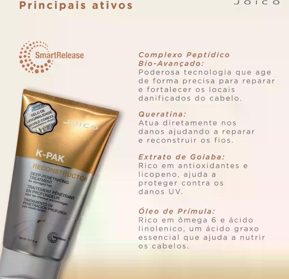 Kit Máscaras Joico - K-Pak Deep Reconstructor 150ml + Moisture Recovery Balm 250ml ÚNICO 4