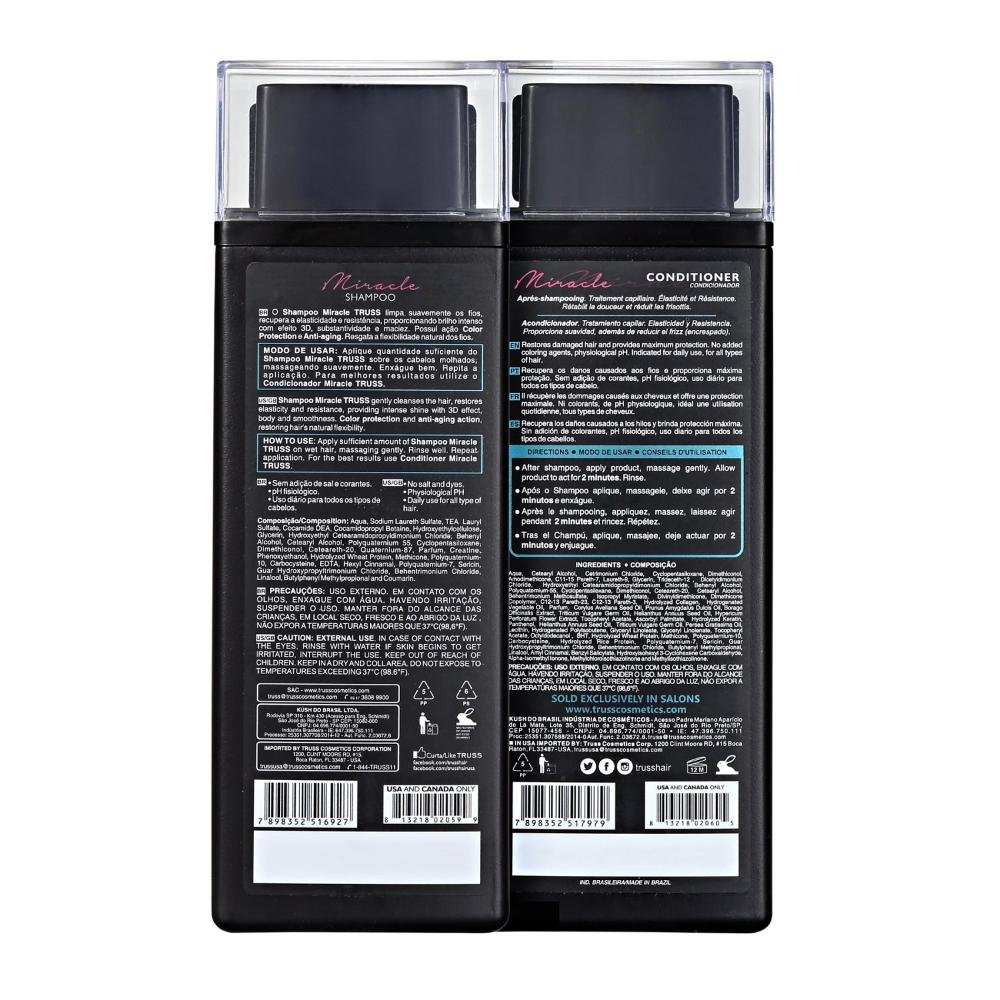Kit Truss Miracle Shampoo 300ml + Condicionador 300ml ÚNICO 2