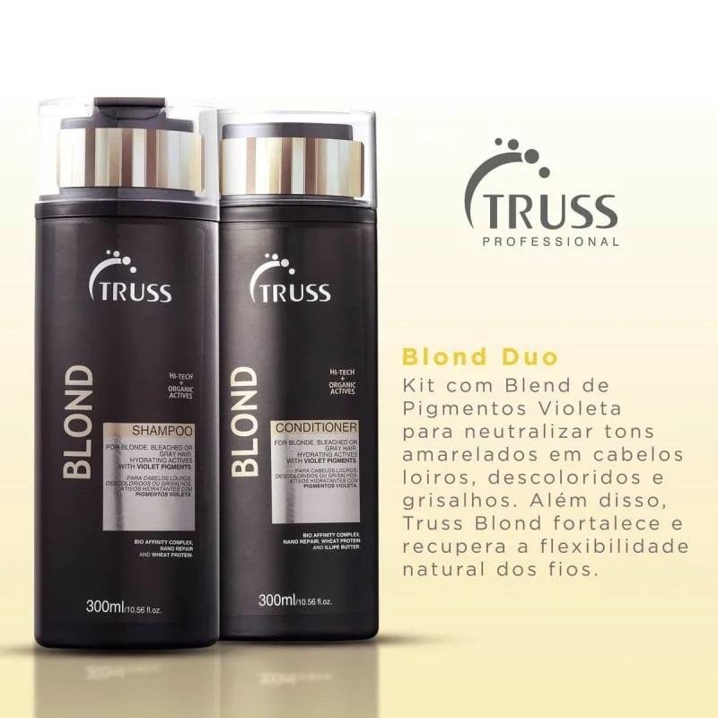 Kit Truss Blond Shampoo 300ml + Condicionador 300ml ÚNICO 4