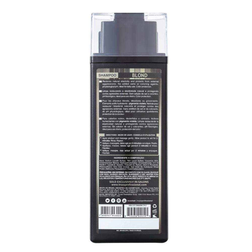 Kit Truss Blond Shampoo 300ml + Condicionador 300ml + Frizz Zero Leave-In 260ml ÚNICO 3
