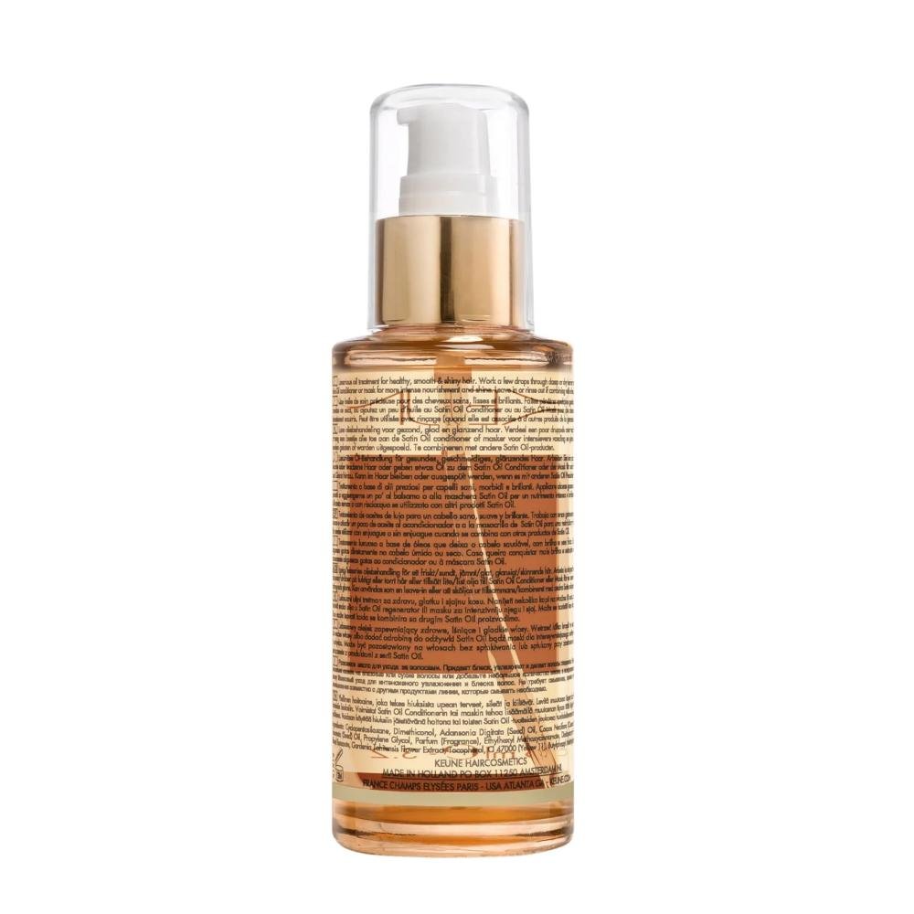 Kit Keune Satin Oil Shampoo 1000ml + Óleo 95ml ÚNICO 4