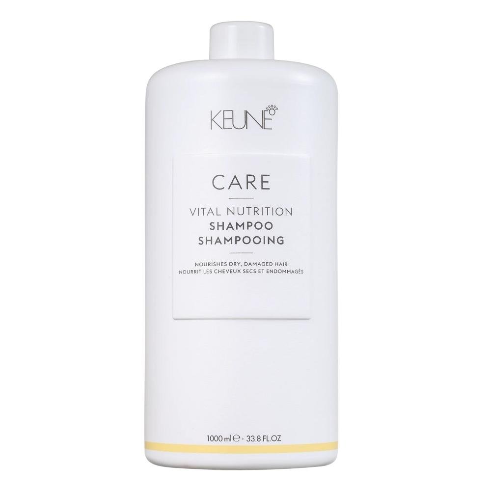 Keune Care Vital Nutrition Shampoo 1000ml + Satin Oil 95ml + Válvula Pump ÚNICO 5