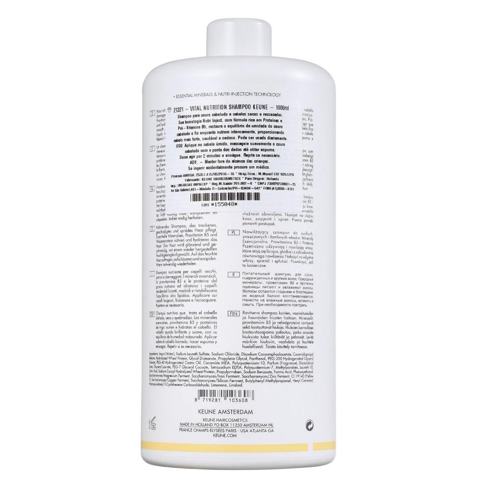 Kit Keune Care Vital Nutrition Shampoo 1000ml + Condicionador 1000ml + Máscara 500ml ÚNICO 3