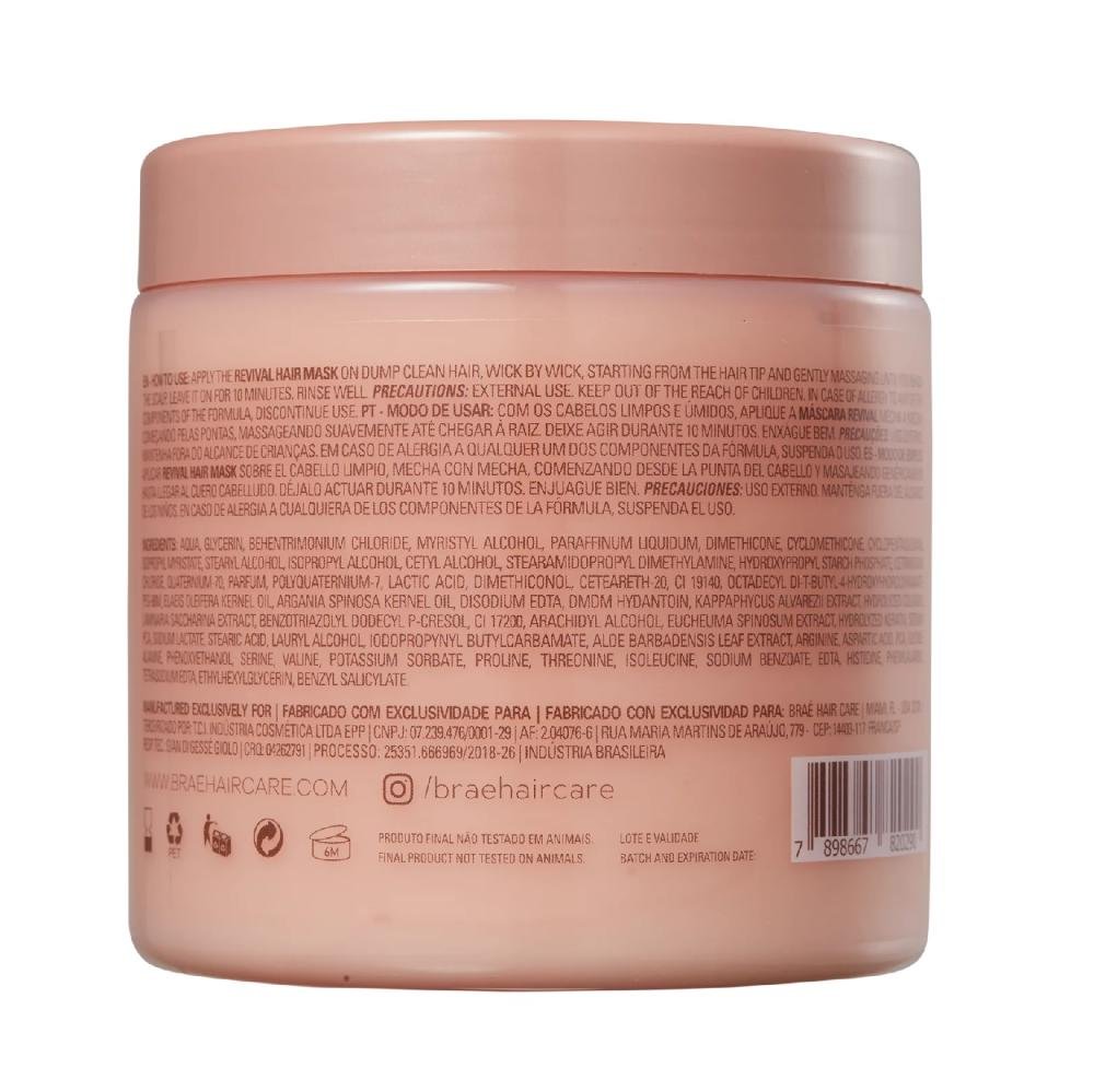 Kit Braé Revival - Shampoo 1L + Condicionador 1L + Máscara 500g + Óleo Gorgeous 60ml ÚNICO 4