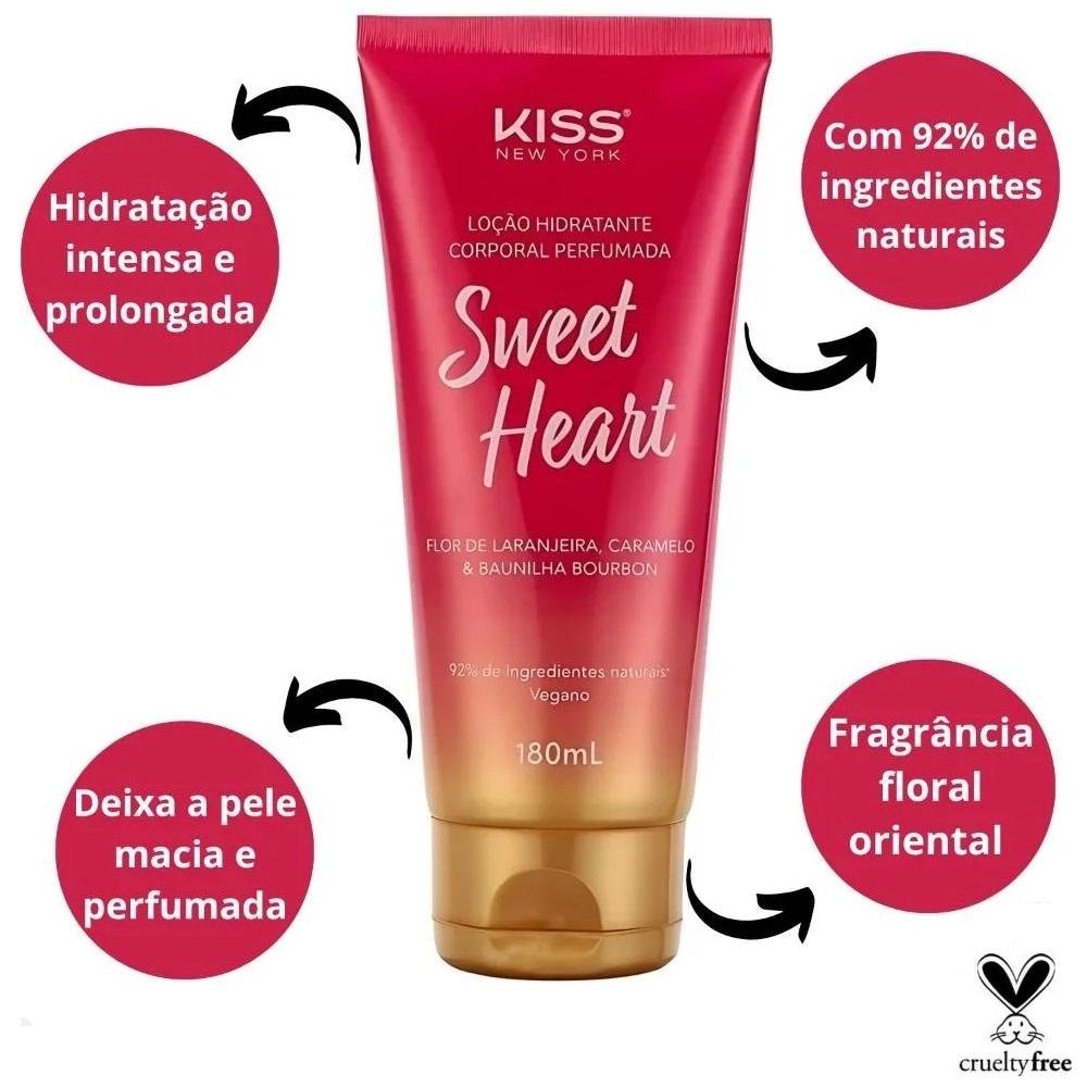 Kiss New York Sweet Heart Loção Hidratante Corporal 180ml