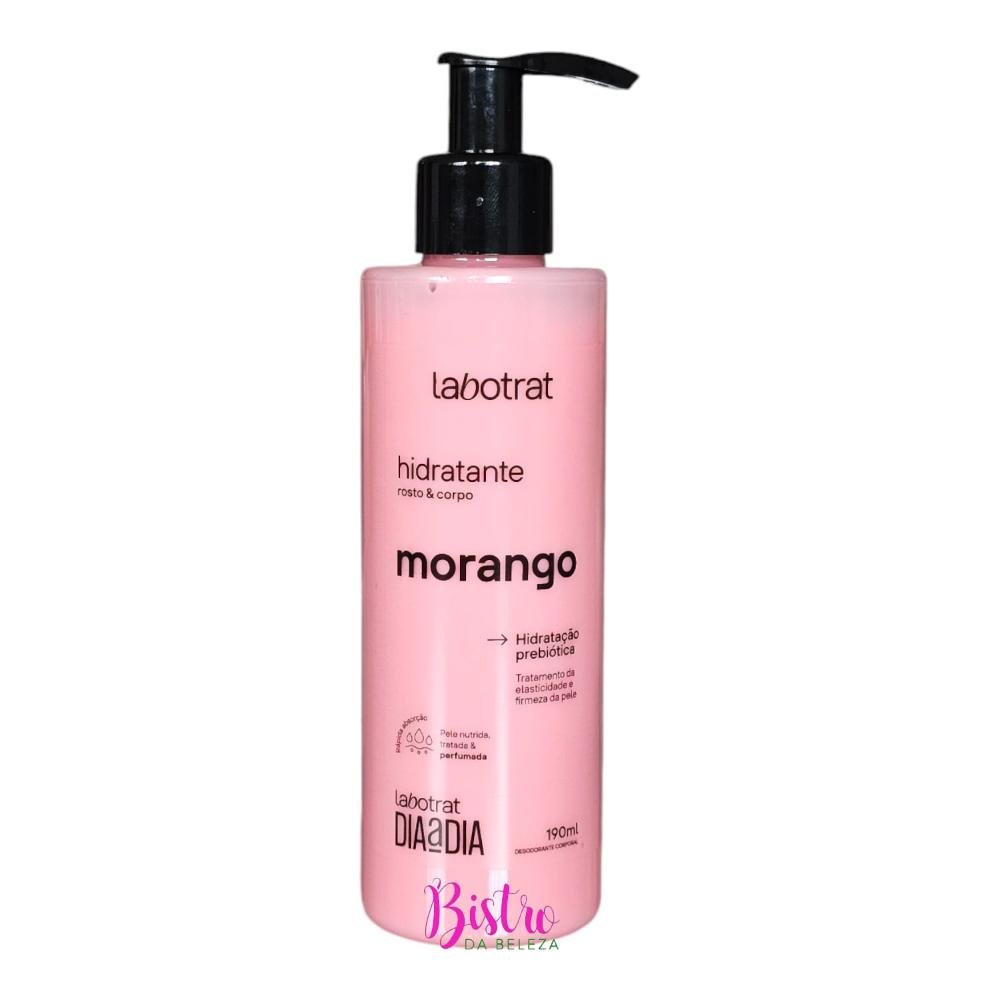 Hidratante Morango Dia a Dia Corpo e Rosto 190ml Labotrat