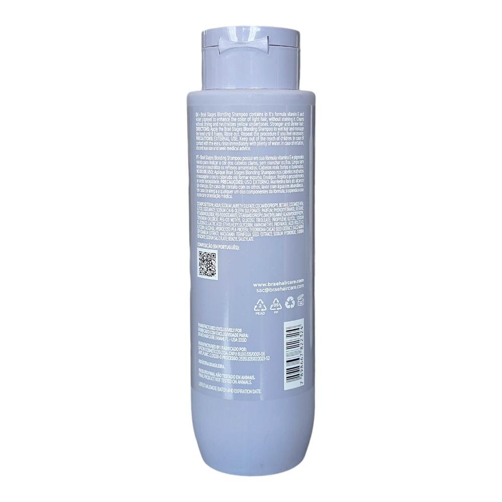 Kit Braé Stages Blonding - Shampoo 250ml + Máscara 200g ÚNICO 3