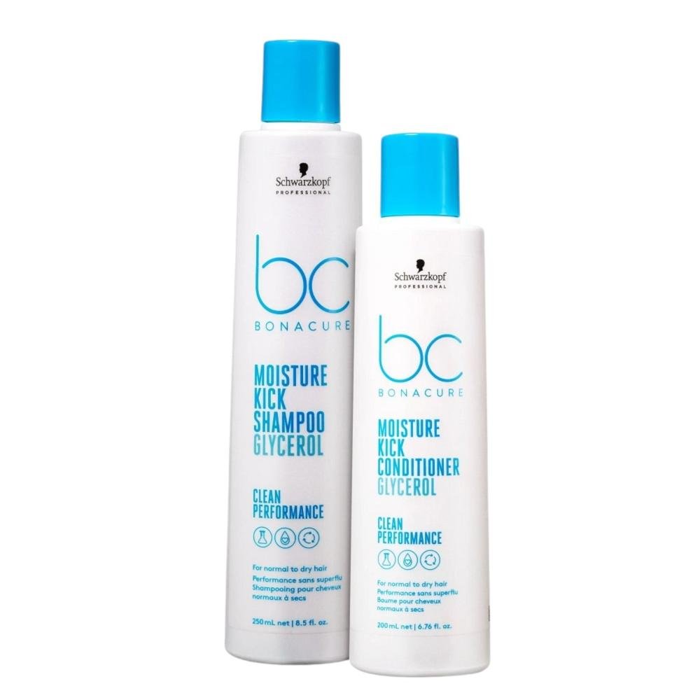 Kit Schwarzkopf BC Bonacure Moisture Kick - Shampoo 250ml + Condicionador 200ml ÚNICO 1