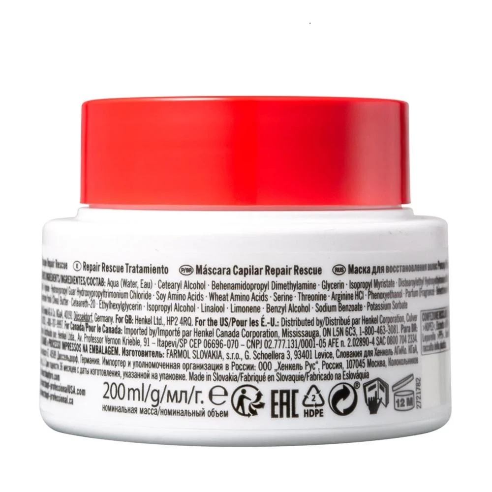 Kit Schwarzkopf Repair Rescue - Shampoo 250ml + Máscara 200g + Spray Conditioner 200ml + Sealed Ends 100ml ÚNICO 5