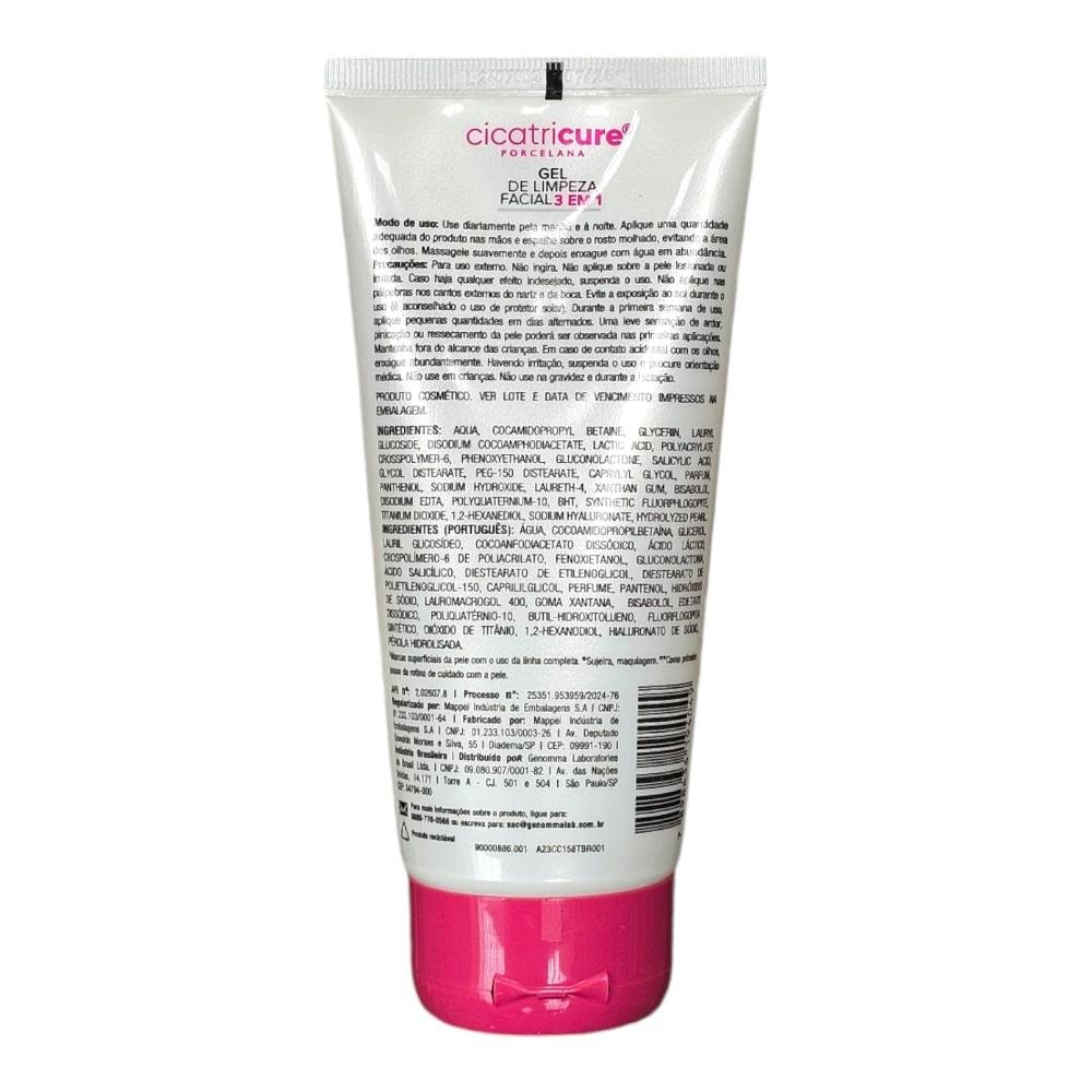 Cicatricure Porcelana 3 em 1 - Gel de Limpeza Facial 150ml 150ml 2