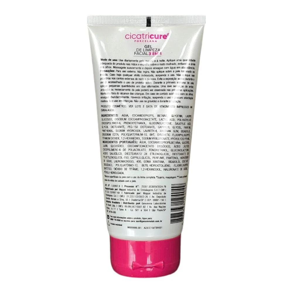 Kit Cicatricure Porcelana Gel de Limpeza 150ml + Creme Nutritivo 50g ÚNICO 2