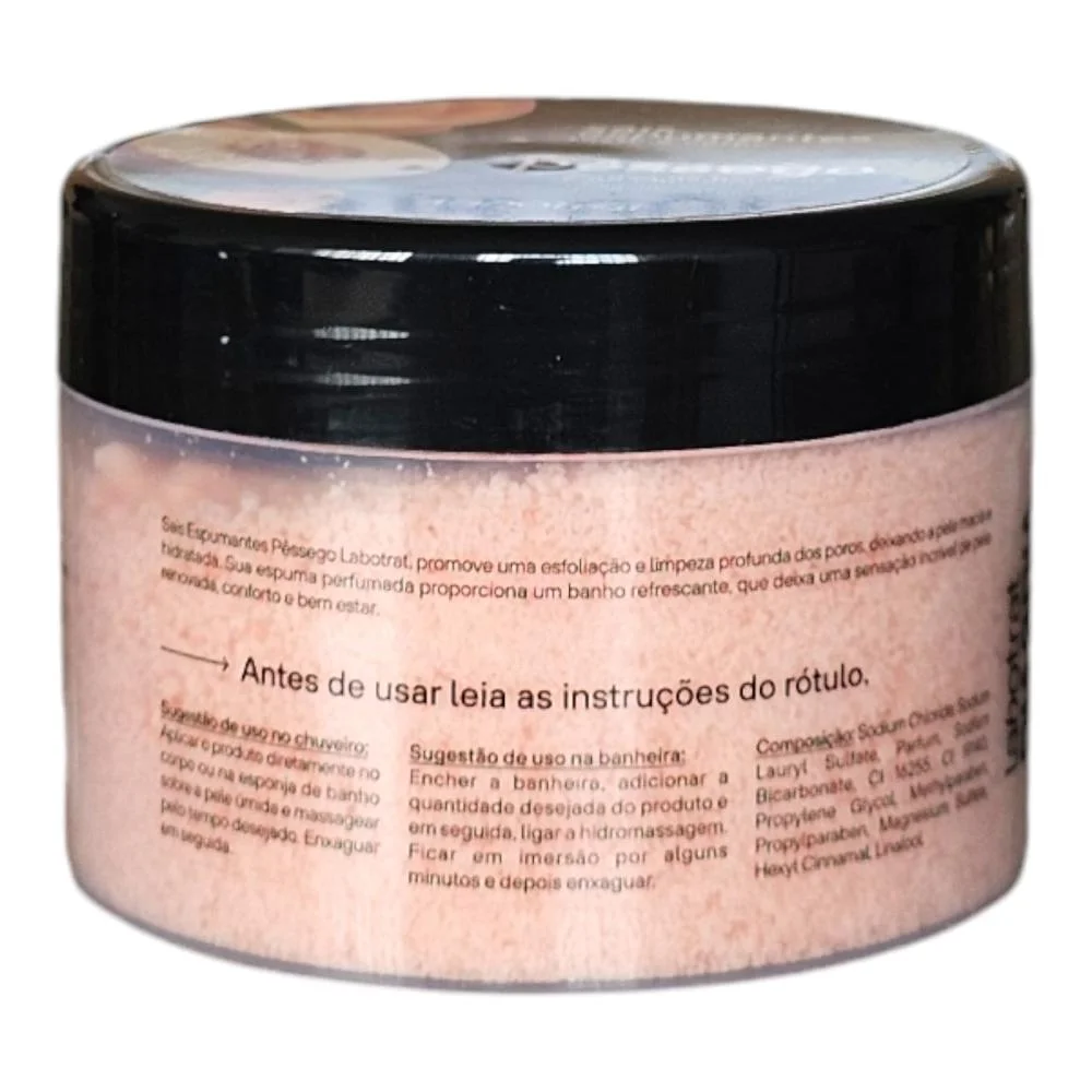 Kit Labotrat Dia a Dia Pêssego - Hidratante 190ml + Sabonete Líquido 190ml + Sais de Espuma 280g ÚNICO 2