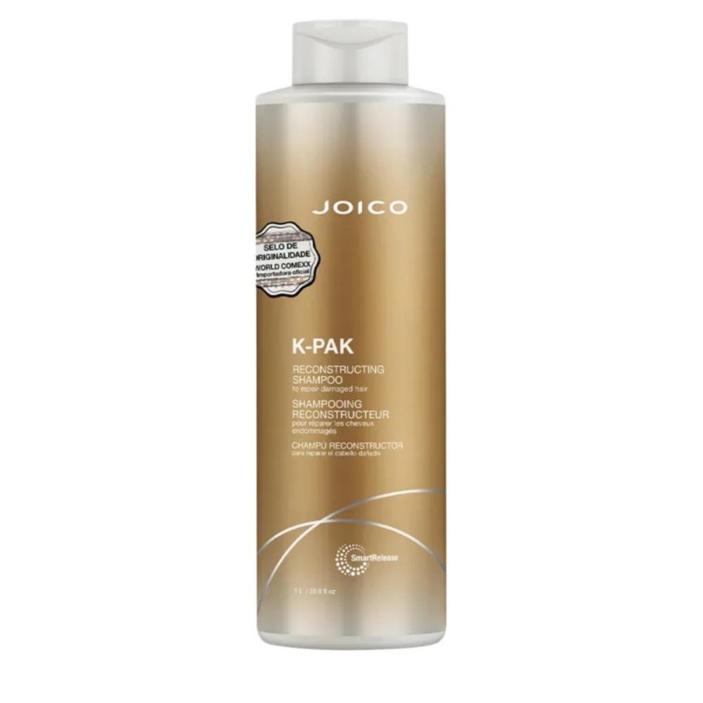 Kit Joico K-Pak Reconstructiing - Shampoo 1L + Condicionador 1L + Válvula Pump ÚNICO 2