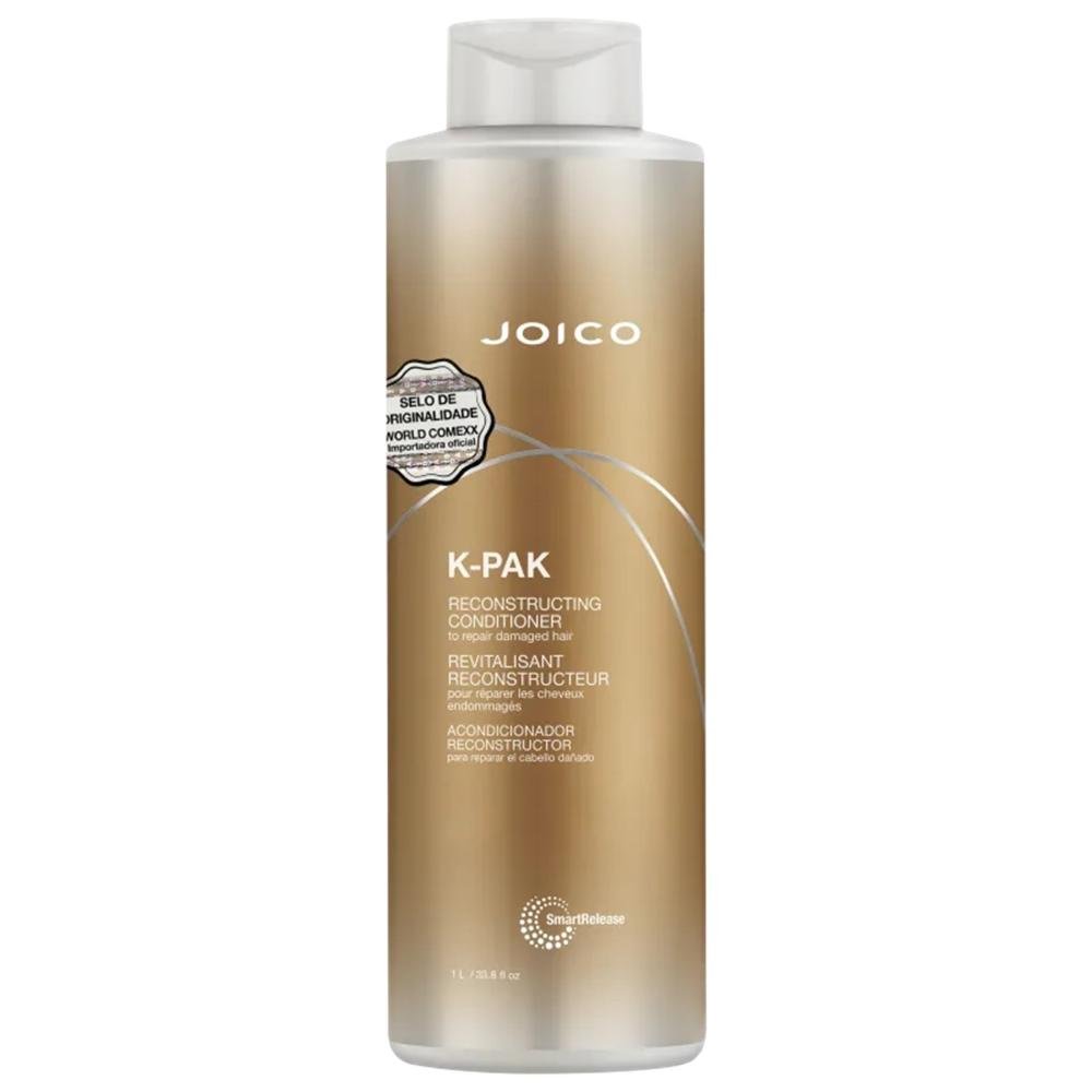 Kit Joico K-Pak Reconstructiing - Shampoo 1L + Condicionador 1L + Válvula Pump ÚNICO 3