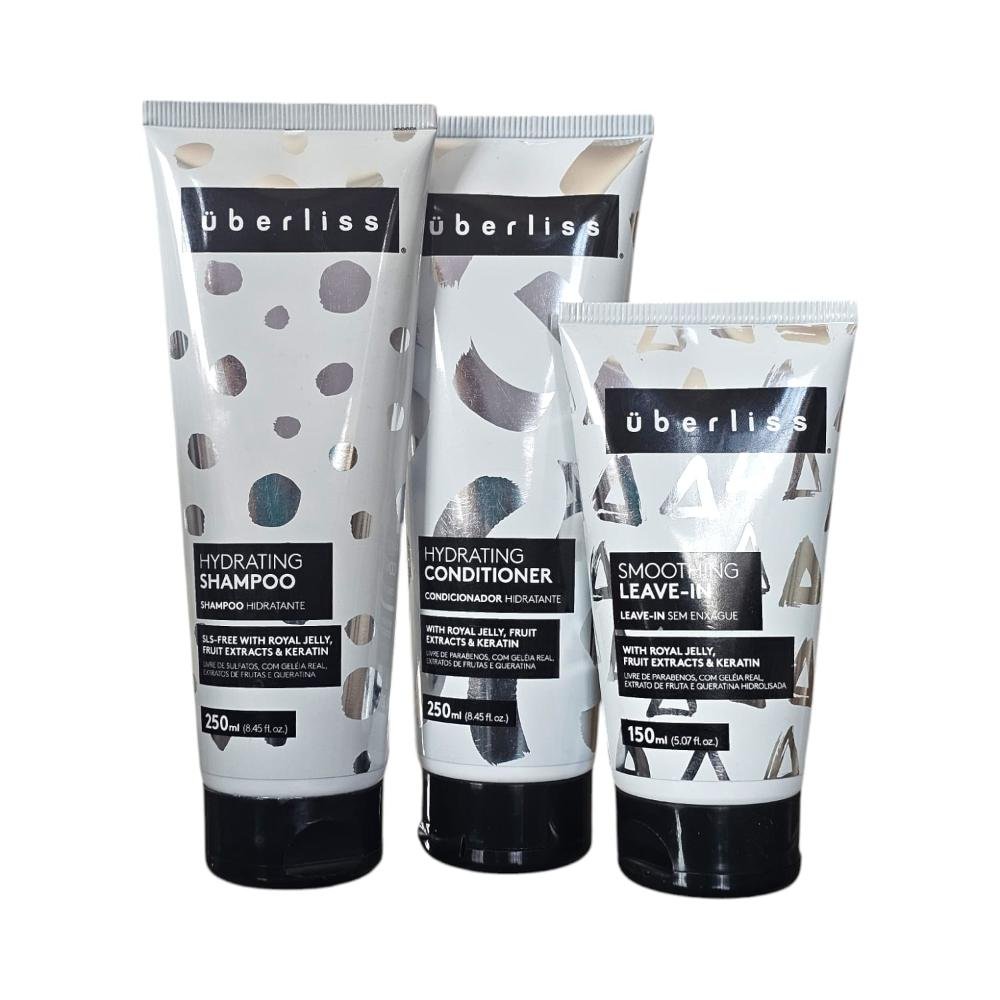 Kit Avlon Uberliss Hydrating - Shampoo 250ml + Condicionador 250ml + Smoothing Leave-in 150ml ÚNICO 1