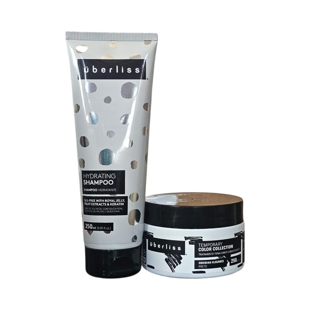 Kit Avlon Uberliss Hydrating - Shampoo 250ml + Máscara Temporary Obsidian Elegance 250g ÚNICO 1
