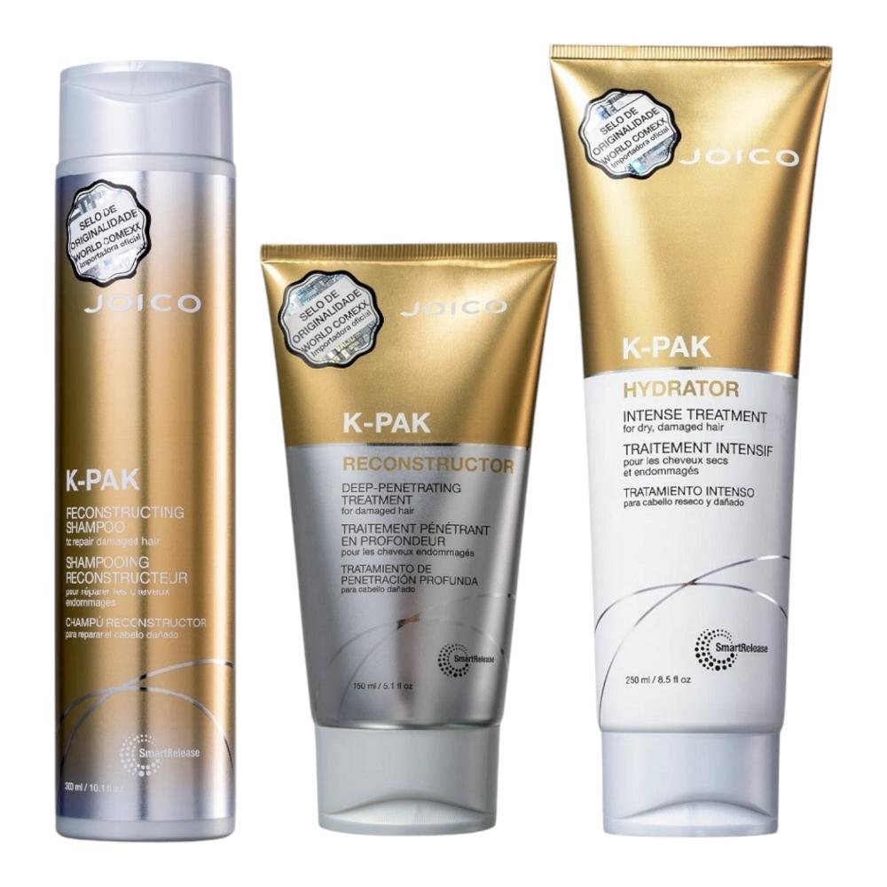 Kit Joico K-Pak - Shampoo 300ml +  Hydrator 250ml + Deep Penetrating 150ml