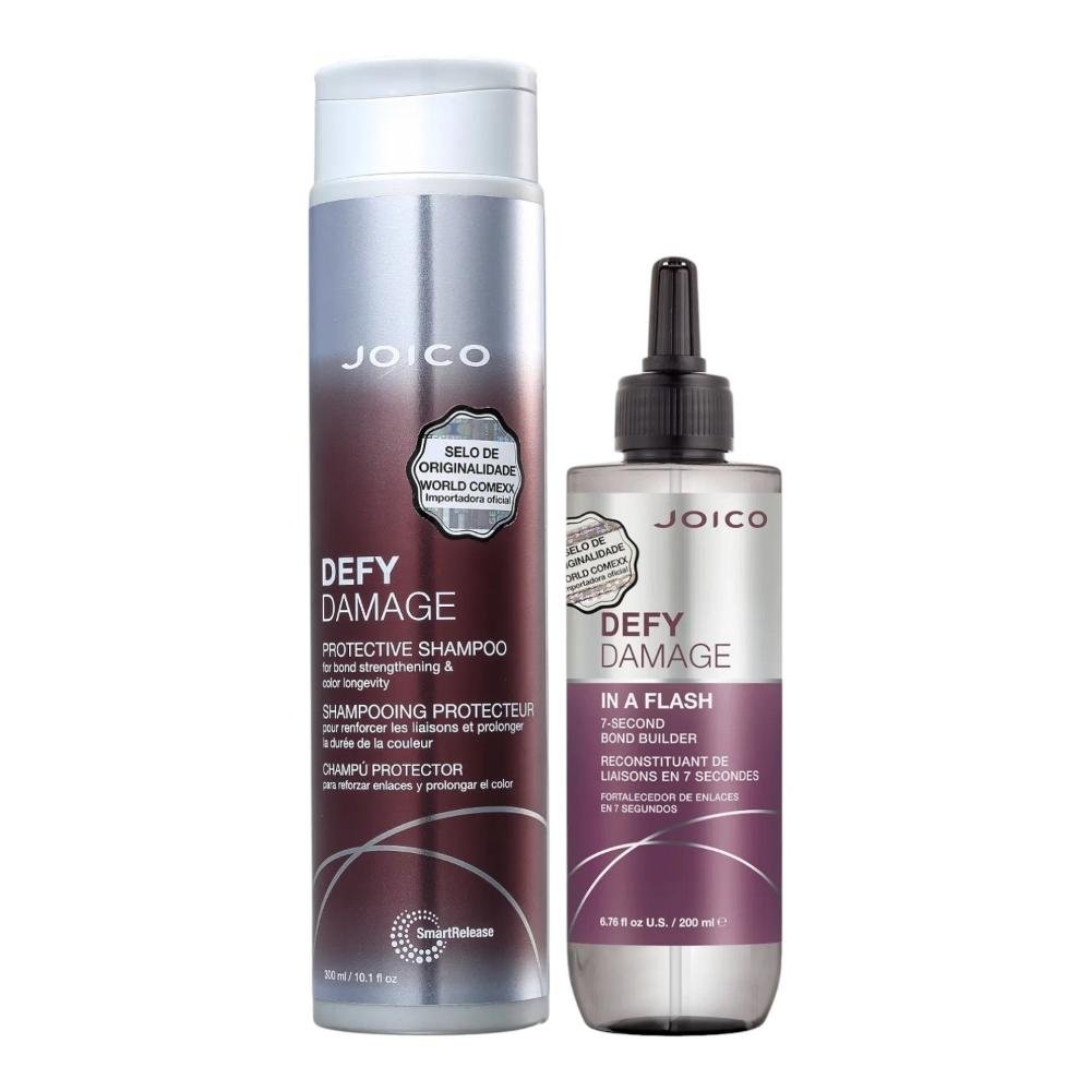 Kit Joico Defy Damage - Shampoo 300ml + In A Flash - Máscara Líquida 200ml