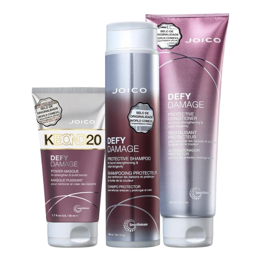 Kit Joico Defy Damage - Shampoo 300ml + Condicionador 250ml + KBOND20 Power Masque 150ml
