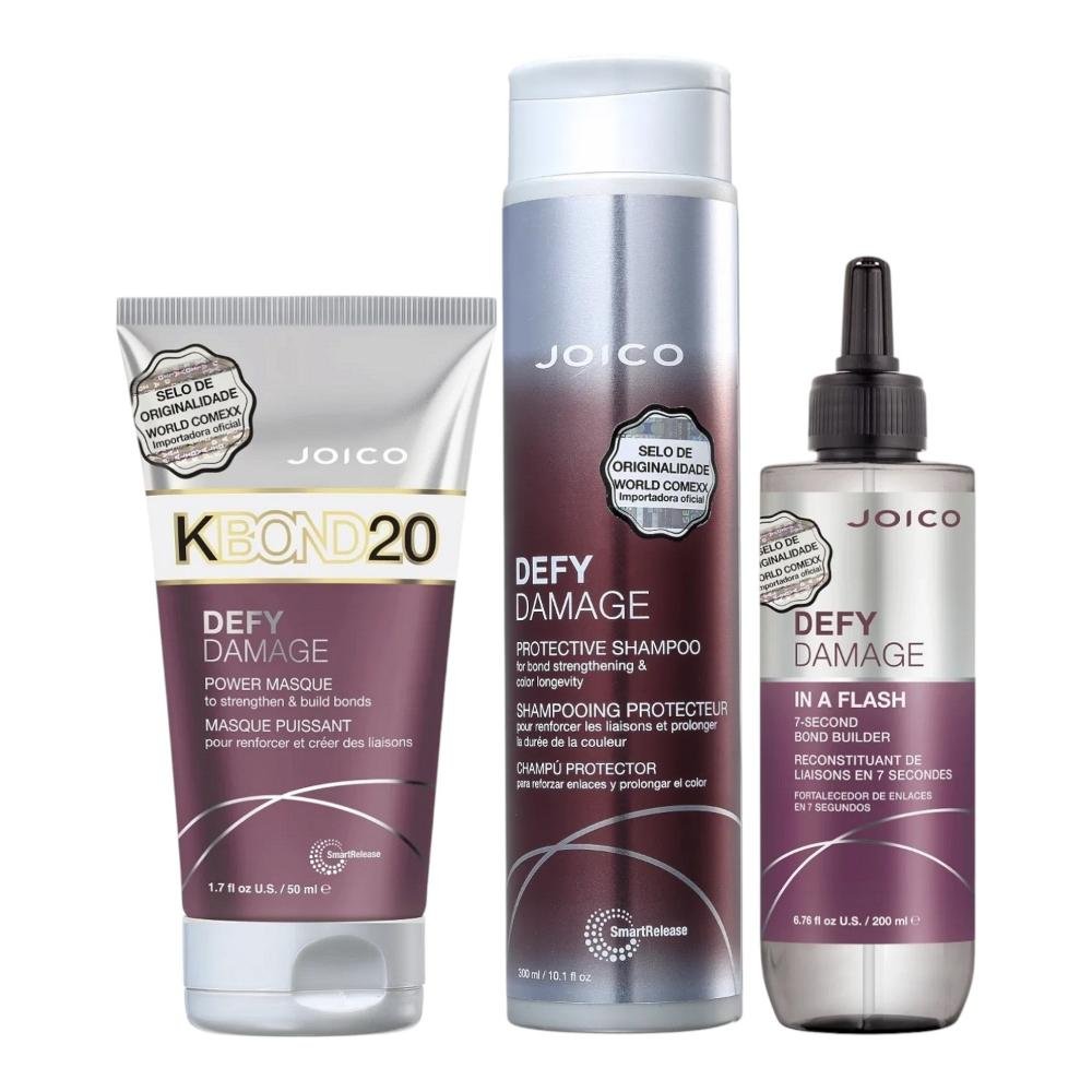 Kit Joico Defy Damage - Shampoo 300ml + In A Flash 200ml + KBOND20 Power Masque 150ml
