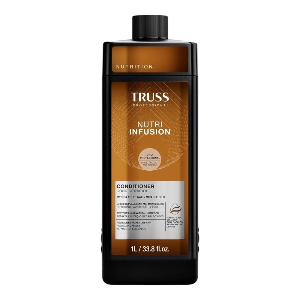 Kit Truss Nutri Infusion - Shampoo 1L + Condicionador 1L + Hair Protector 250ml + Uso Obrigatório Spray 260ml ÚNICO 3