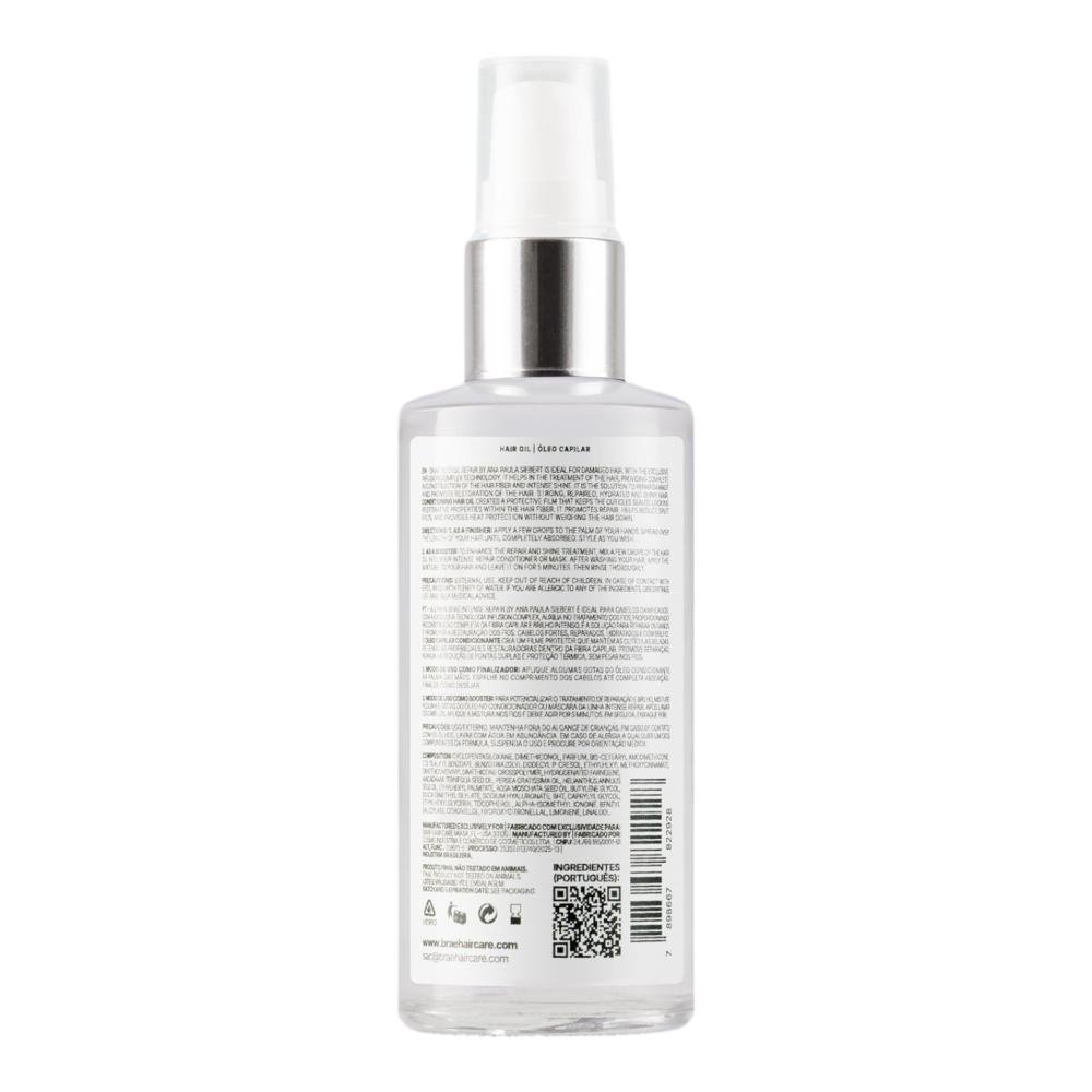 Kit Braé Intense Repair By Ana Paula Siebert - Shampoo 250ml + Condicionador 250ml + Hair Repair 260ml + Óleo 60ml ÚNICO 2