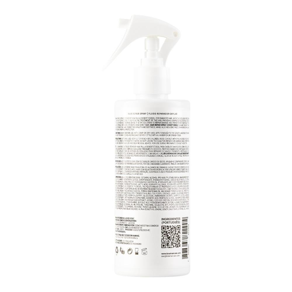 Kit Braé Intense Repair By Ana Paula Siebert - Shampoo 250ml + Condicionador 250ml + Hair Repair 260ml + Óleo 60ml ÚNICO 5