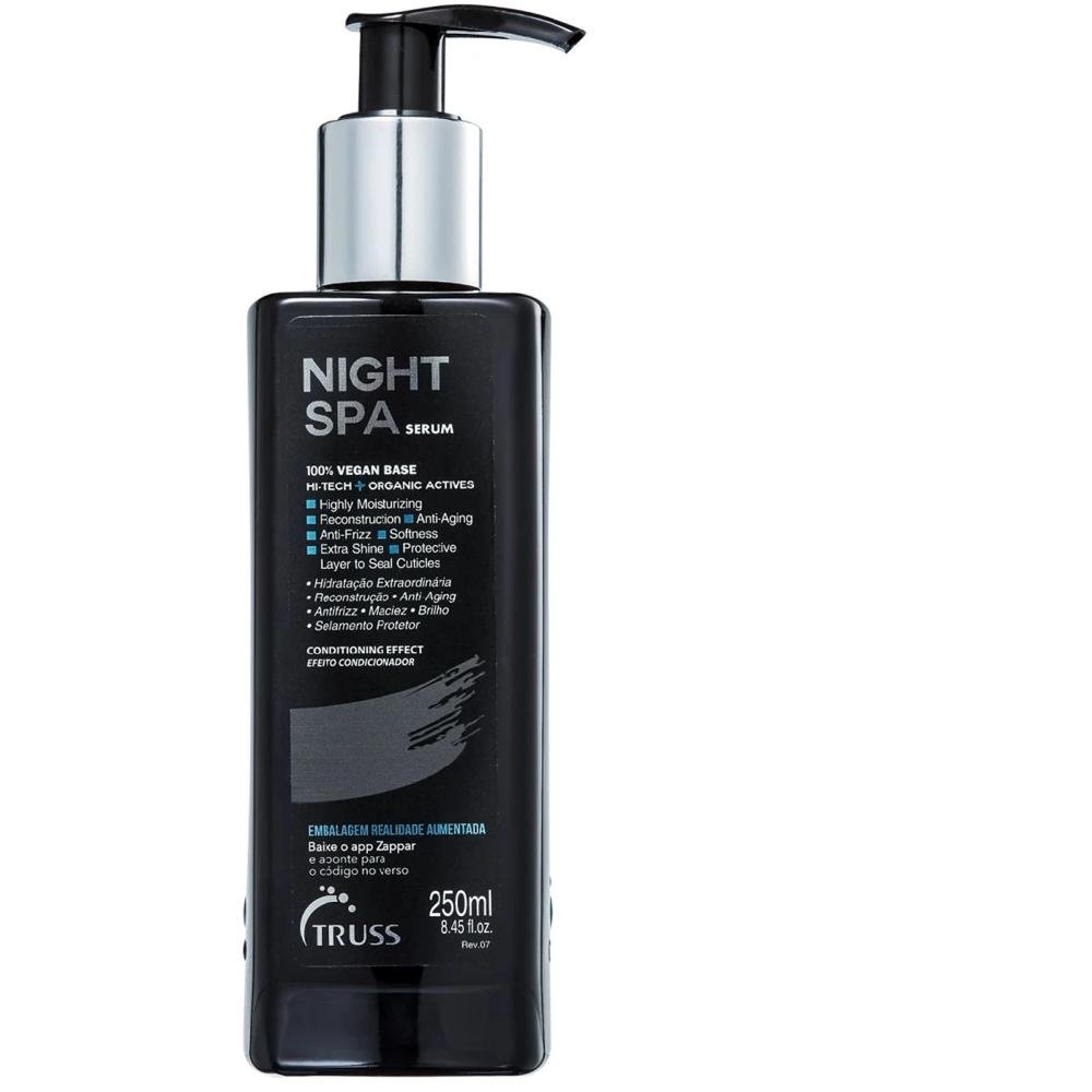 Kit Truss Curly - Shampoo 300ml + Condicionador 300ml + Night Spa 250ml ÚNICO 4