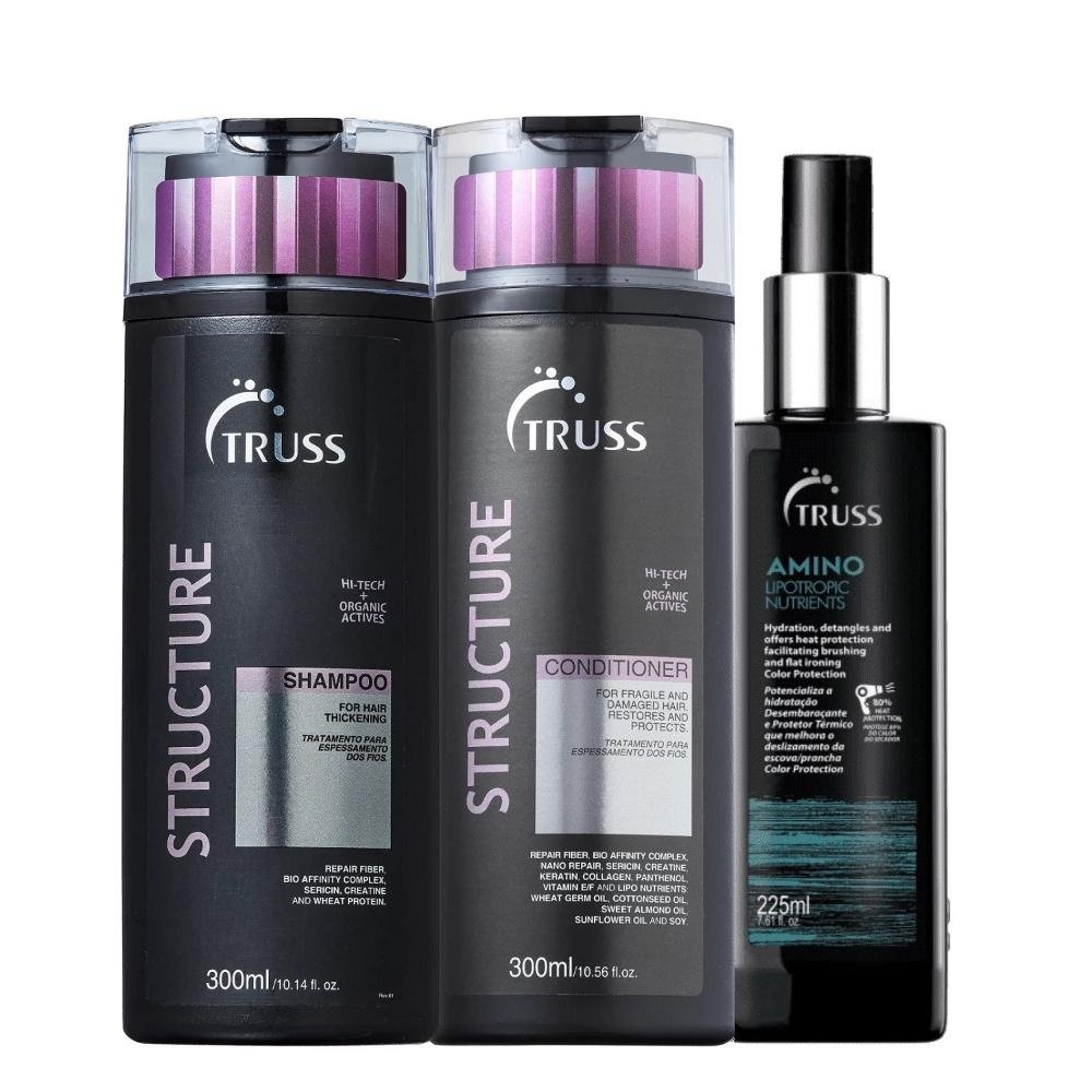Kit Truss Structure - Shampoo 300ml + Condicionador 300ml + Amino 225ml ÚNICO 1