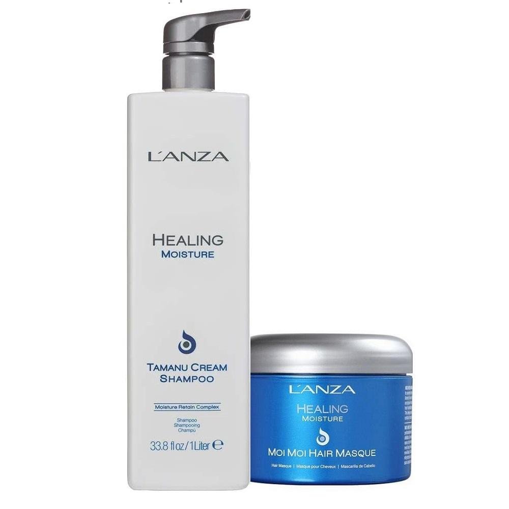 Kit Lanza Healing Moisture - Shampoo 1000ml + Moi Moi Mascara 200ml