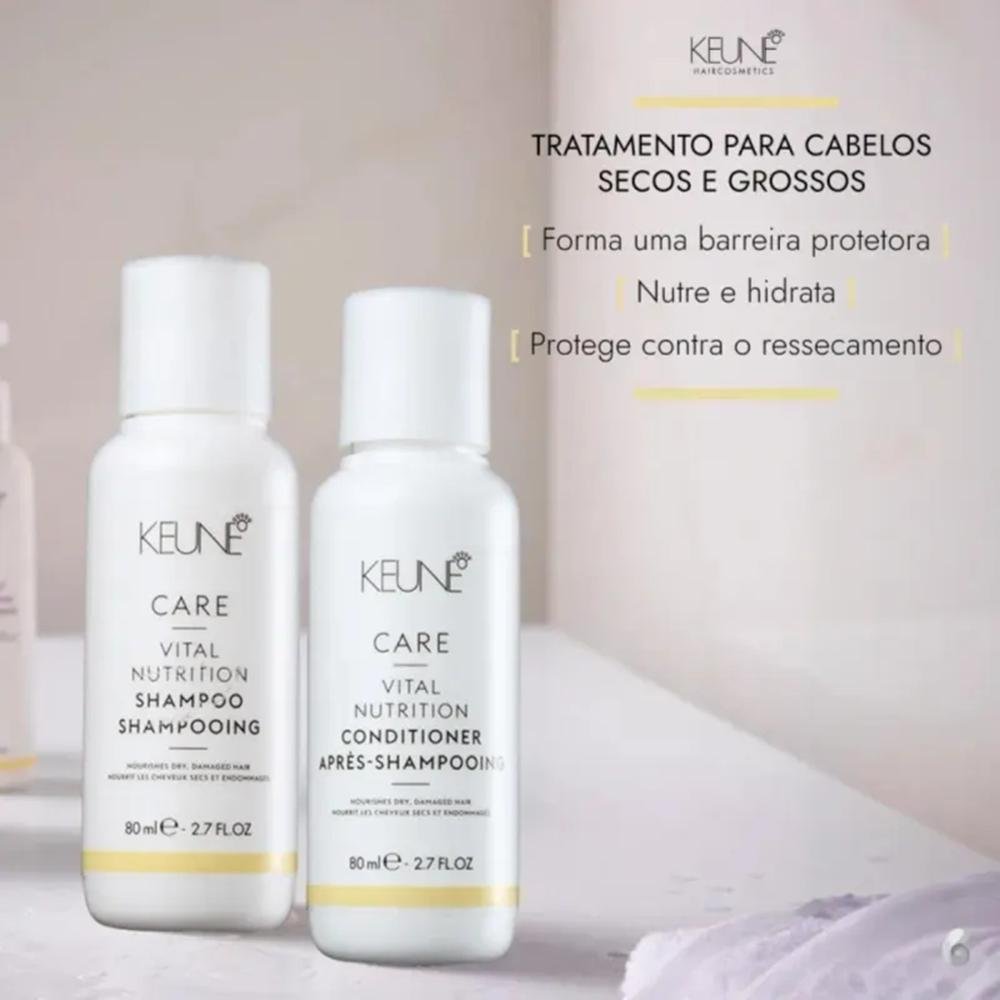 Kit Keune Vital Nutrition Shampoo 80ml + Condicionador 80ml ÚNICO 2