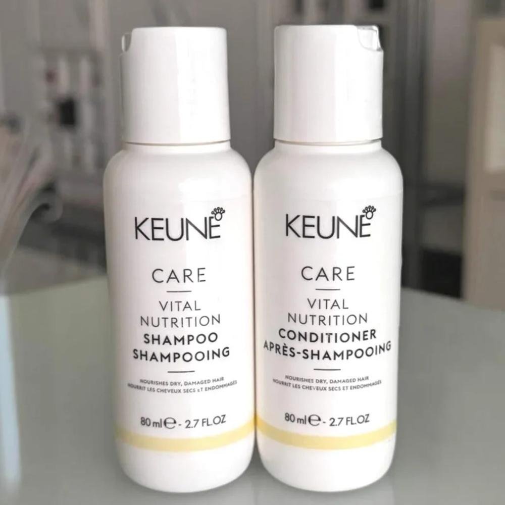 Kit Keune Vital Nutrition Shampoo 80ml + Condicionador 80ml ÚNICO 3