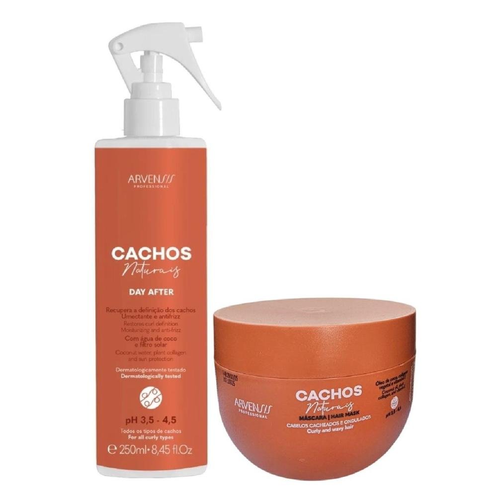 Kit Arvensis Professional Cachos Naturais - Day After 250ml + Máscara 250g ÚNICO 4