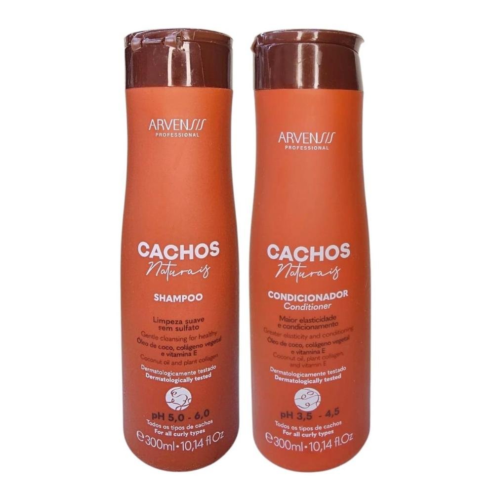 Kit Arvensis Professional Cachos Naturais - Shampoo 300ml + Condicionador 300ml ÚNICO 1