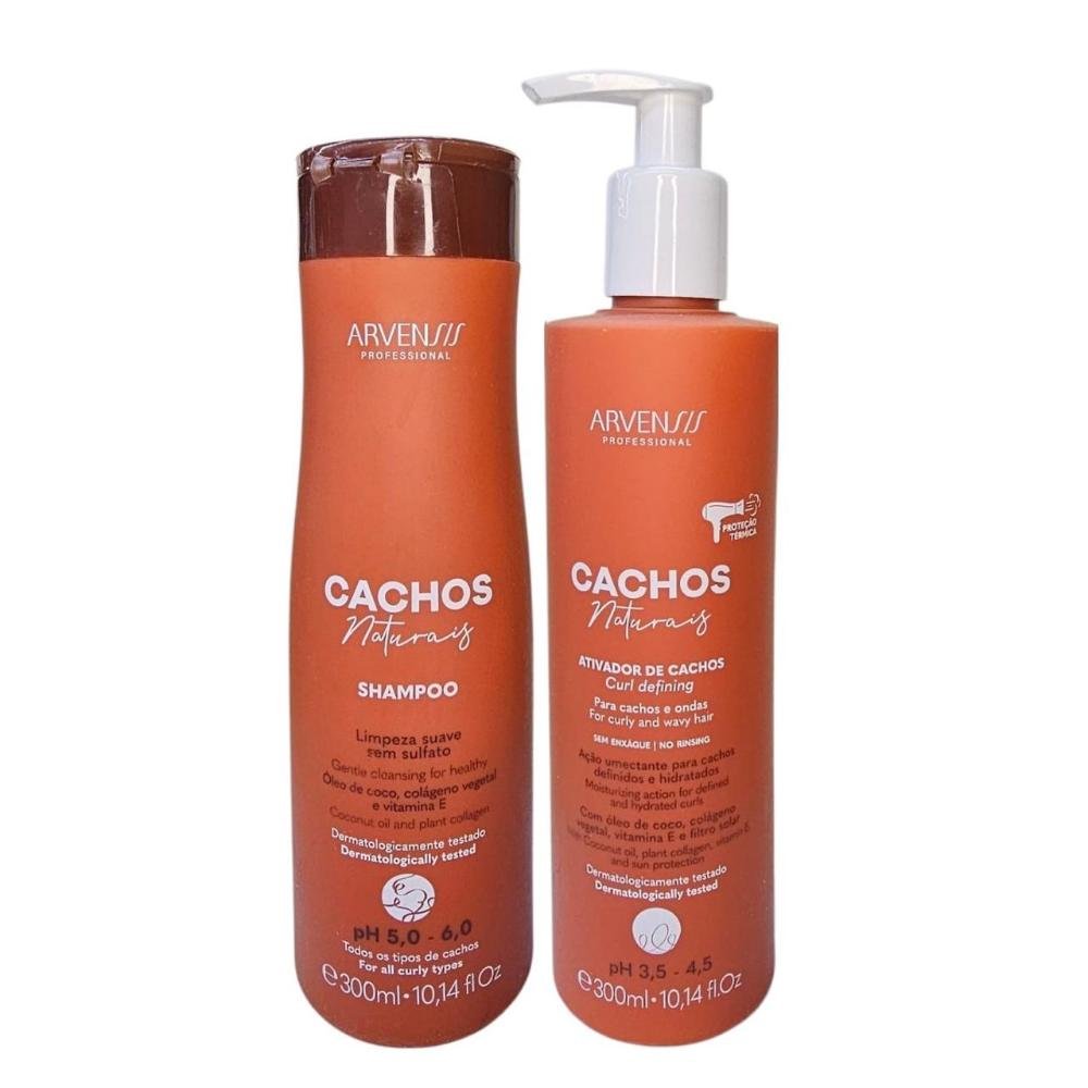 Kit Arvensis Professional Cachos Naturais - Shampoo 300ml + Ativador de cachos 300ml ÚNICO 1
