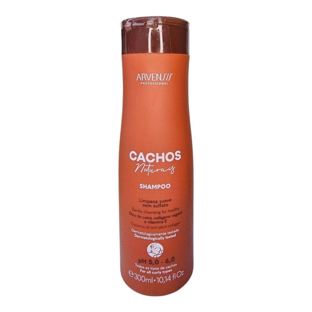 Kit Arvensis Professional Cachos Naturais - Shampoo 300ml + Ativador Crespos 300ml ÚNICO 4