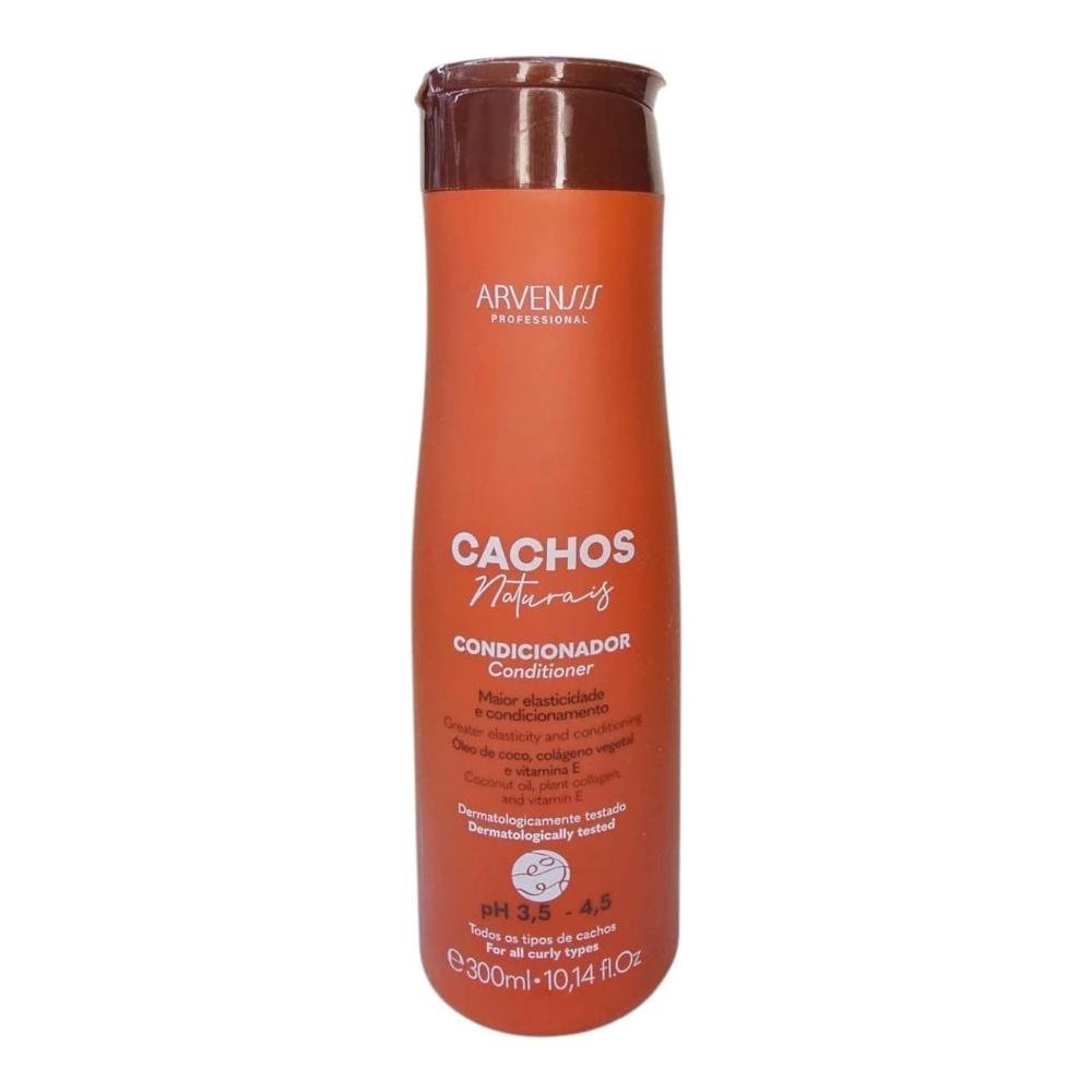 Kit Arvensis Cachos - Shampoo 300ml + Condicionador 300ml + Day After + Ativador Crespos 300mll + Máscara Crespos 250g ÚNICO 3