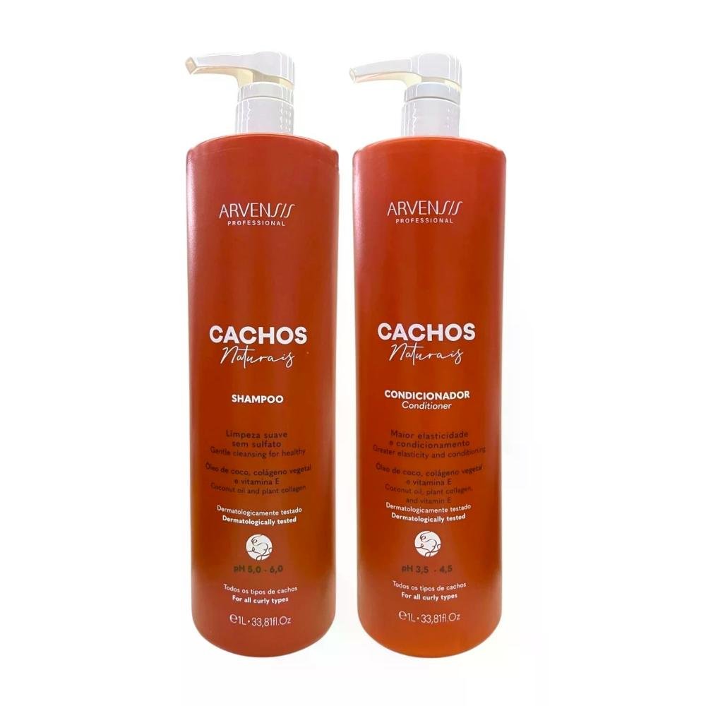 Kit Arvensis Professional Cachos Naturais - Shampoo 1L + Condicionador 1L ÚNICO 1