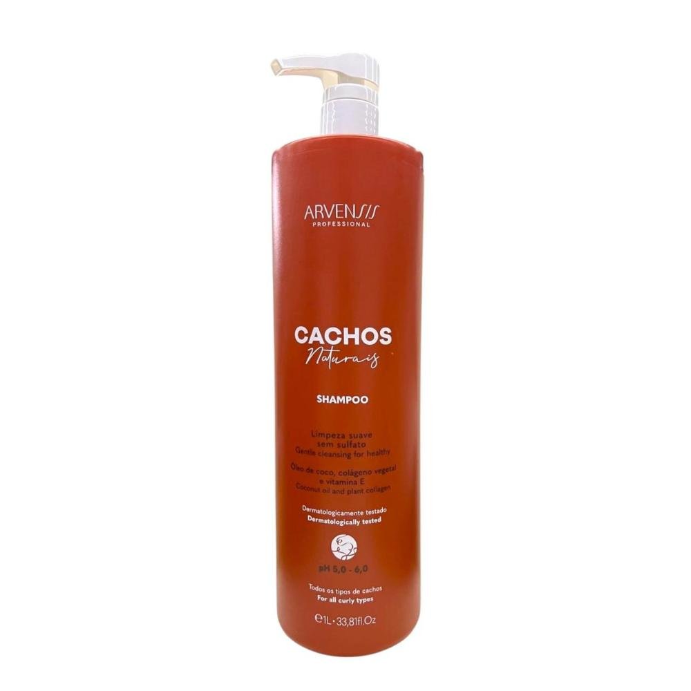 Kit Arvensis Professional Cachos Naturais - Shampoo 1L + Geleia Ativadora 500g + Day After 250ml ÚNICO 2