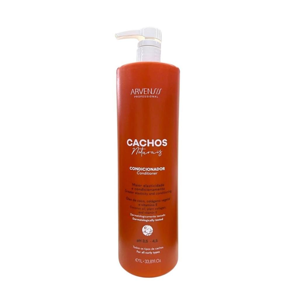 Kit Arvensis Professional Cachos Naturais - Shampoo 1L + Condicionador 1L + Ativador De Cachos Crespos 1L ÚNICO 4
