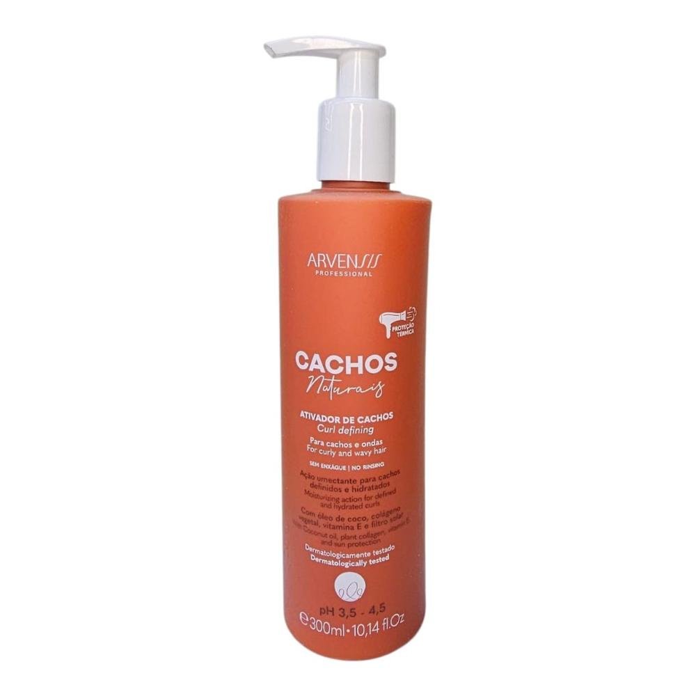 Kit Arvensis Cachos - Shampoo 300ml + Condicionador 300ml + Ativador de Cachos 300ml +Day After 250ml + Máscara 250g ÚNICO 4