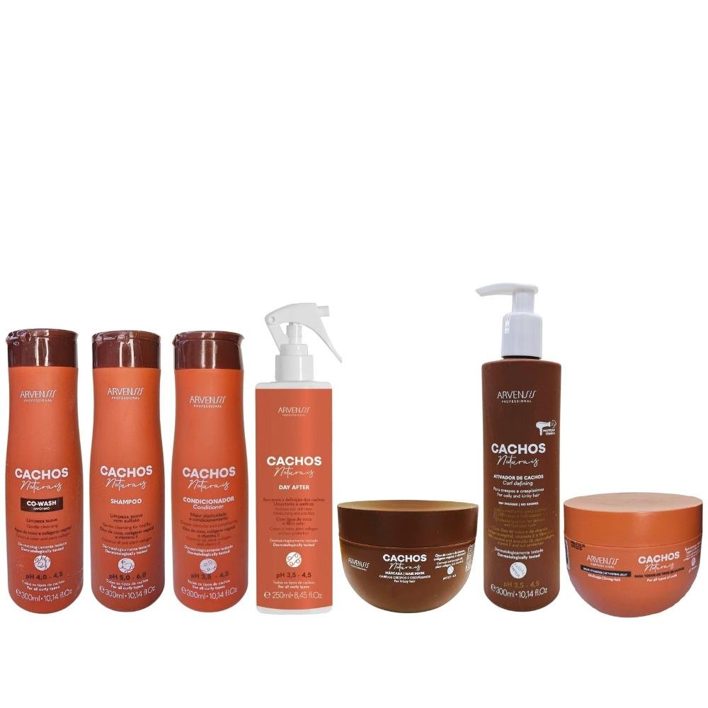 Kit Arvensis Cachos Naturais (5 Produtos) + Ativador Crespos 300ml + Máscara crespos 250g ÚNICO 1
