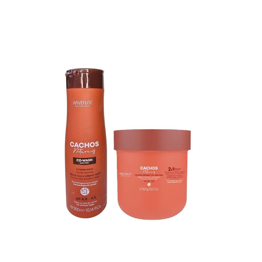 Kit Arvensis Cachos Naturais - Co-Wash 300ml + Máscara Capilar 2x1 500g