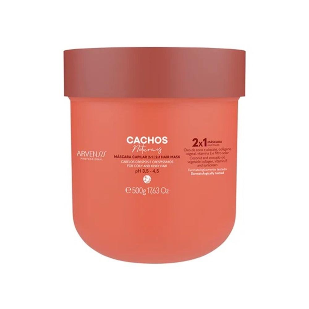 Kit Arvensis Cachos Naturais - Shampoo 1L + Gelatina Ativadora 500g + Máscara Capilar 2x1 500g ÚNICO 4