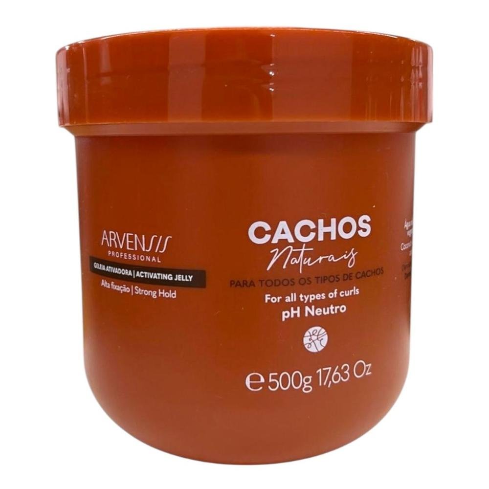 Kit Arvensis Cachos Naturais - Shampoo 1L + Condicionador 1L + Gelatina Alta Fixação 500g + Máscara Capilar 2x1 500g ÚNICO 4
