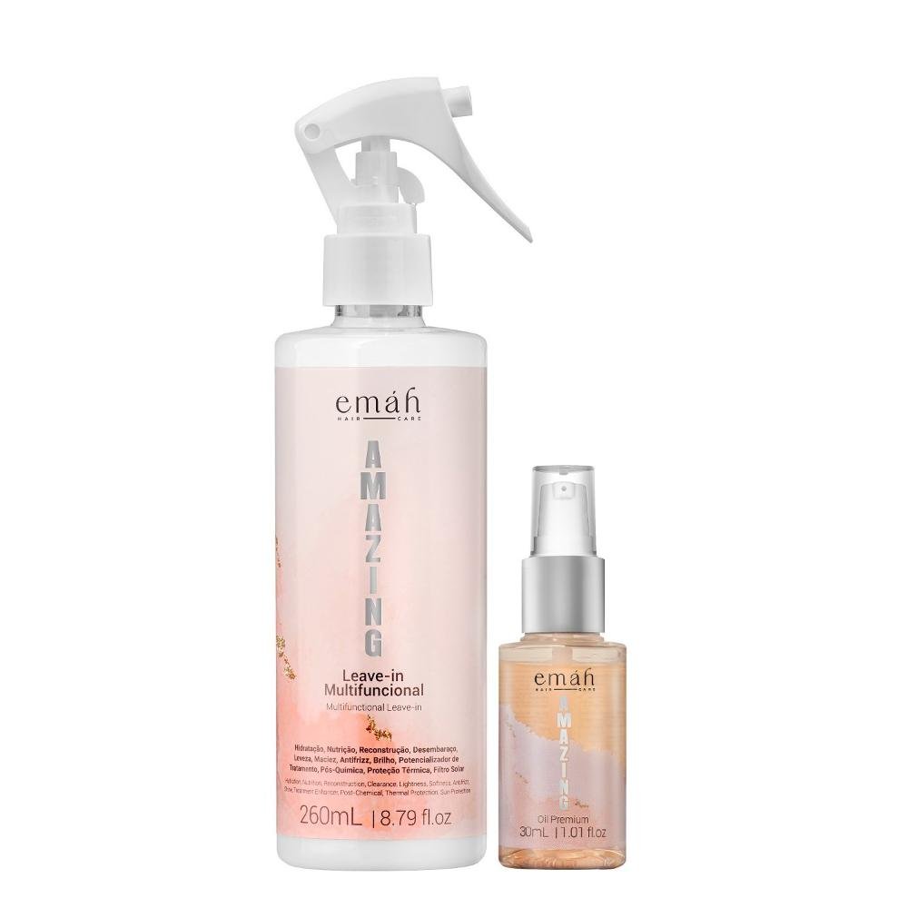 Emáh Amazing -  Leave-in Multifuncional 260ml + Óleo Premium 30ml